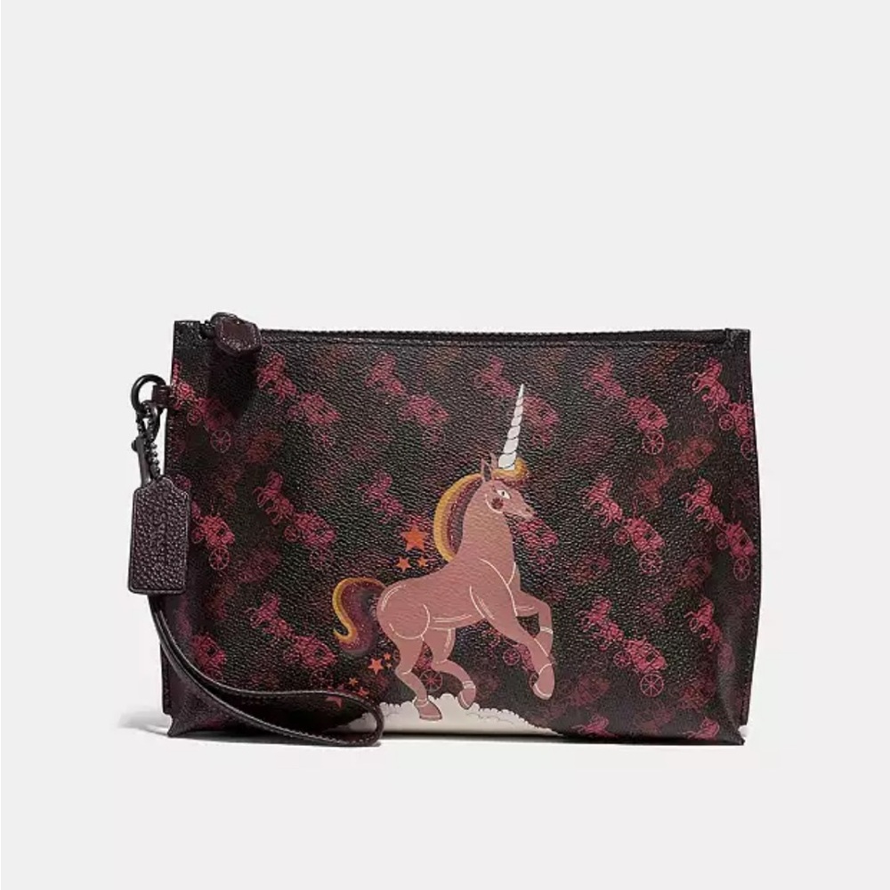 Coach Unicorn Print Wristlet